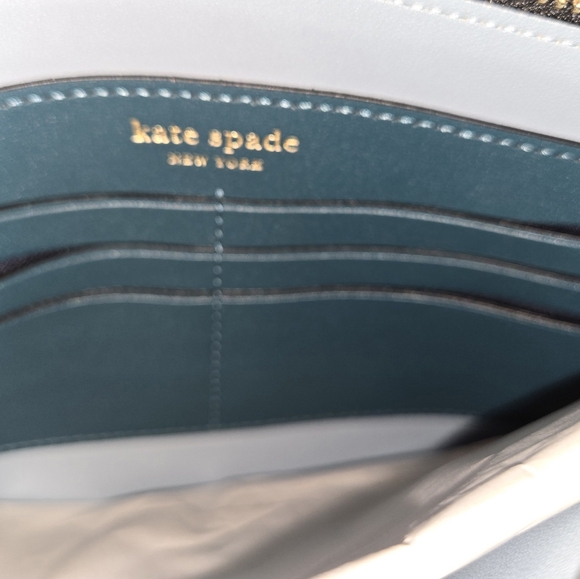 Kate Spade Ava Colorblocked Wristlet in Artesian Green NWT Retail $148